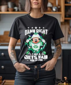 Mickey mouse damn right I am a New York Jets fan win or lose shirt