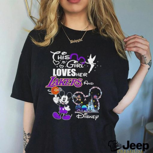 Mickey mouse this girl loves her Lakers and Disney shirt