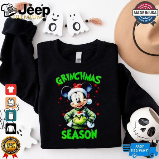 Mickey wear Grinch Grinchmas Season Christmas Christmas shirt