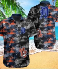 Midnight Palm Detroit Tigers Hawaiian Shirt