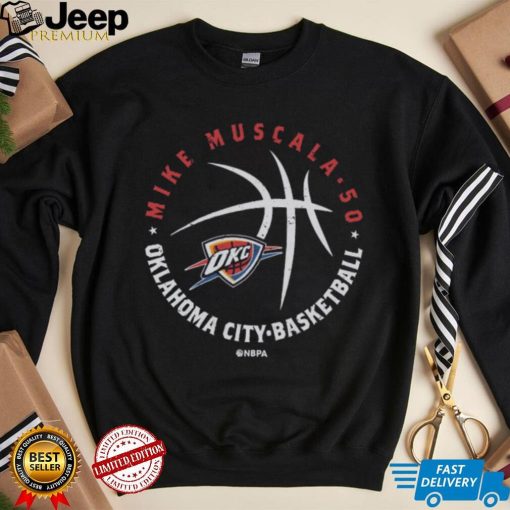 Mike Muscala Oklahoma City Thunder Player Ball WHT Shirt