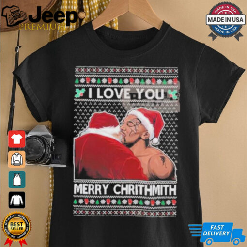 Mike Tyson Kiss Santa I Love You Merry Chrithmith 2024 Shirt