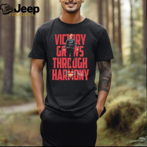 Mikel Arteta Coach Arsenal Victory grows through Harmony signature shirt