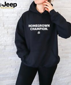 Milaysia Fulwiley Wearing Homegrown Champion Shirt