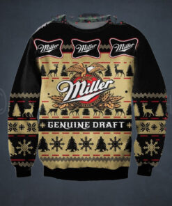 Miller Genuine Draft Beer Ugly Christmas Sweater