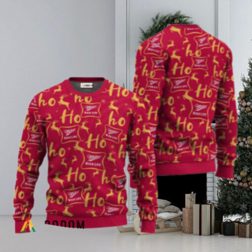 Miller High Life Ho Ho Ho Christmas Sweater