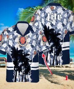 Miller Lite Custom Name For Fans 3D Hawaiian Shirt