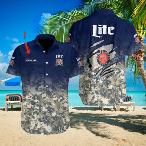 Miller Lite Custom Name Unique Full Printing Hawaiian Shirt