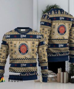 Miller Lite Festive All Over Ugly Sweater