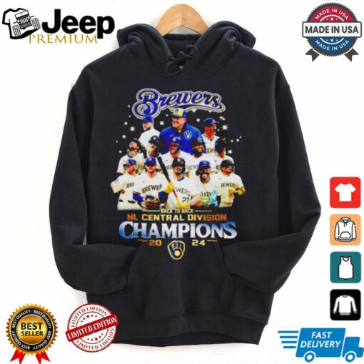 Milwaukee Brewers Back To Back NL Central Division Champions 2024 T Shirt