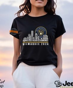 Milwaukee Brewers Baseball Team Skyline Of The City T Shirt