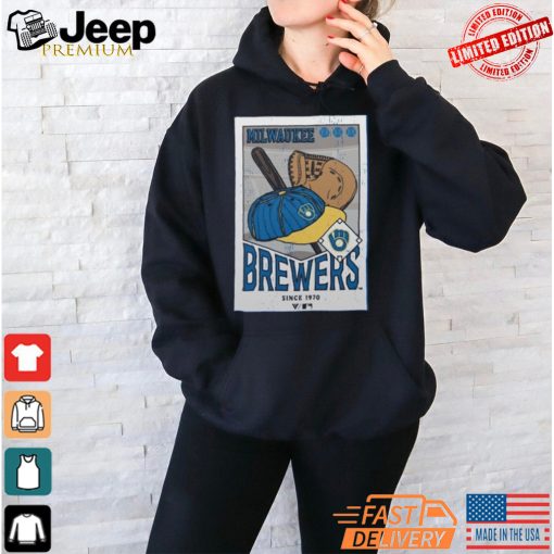 Milwaukee Brewers Levelwear Uphill Cooperstown Collection Core Logo Shirt