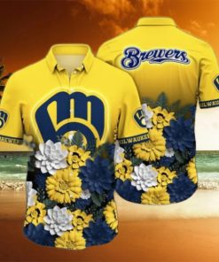 Milwaukee Brewers MLB Flower Hawaii Shirt And Tshirt For Fans