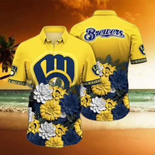 Milwaukee Brewers MLB Flower Hawaii Shirt And Tshirt For Fans