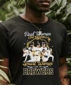 Milwaukee Brewers Real Women Love Baseball Smart Women Love Brewers 2024 Shirt
