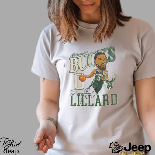 Milwaukee Bucks Damian Lillard Caricature T Shirt