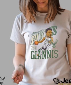 Milwaukee Bucks Giannis Antetokounmpo Caricature T Shirt