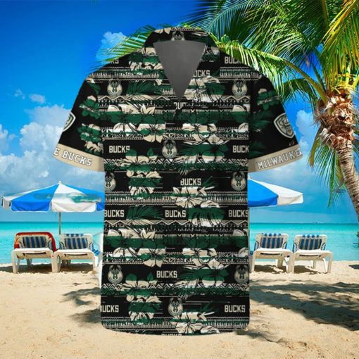 Milwaukee Bucks Hawaii Set Pattern Vintage 3D Hawaiian Shirt And Shorts