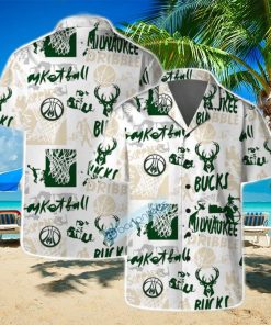Milwaukee Bucks NBA Logo Street 3D Design Set Hawaiian Shirt & Short