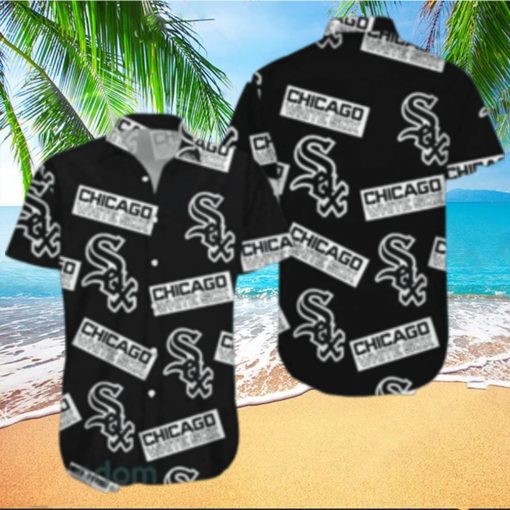 Minimalist Chicago White Sox Logo Hawaiian Shirt