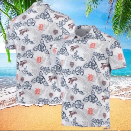 Minimalist Floral Detroit Tigers Tropical Hawaiian Shirt