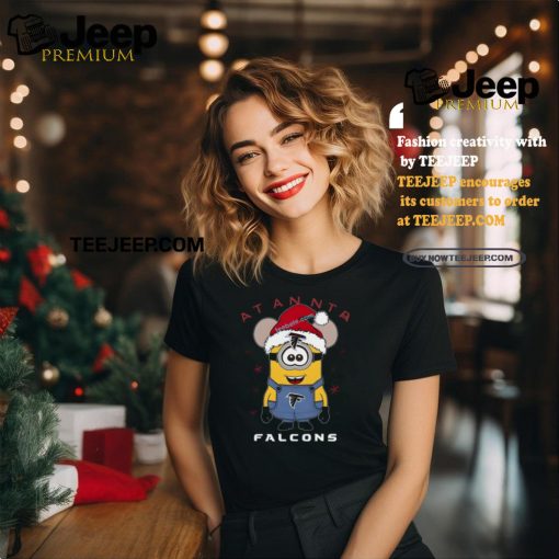 Minion Mouse Spreads Christmas Joy With Falcons Shirt