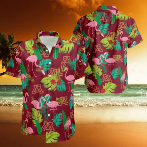 Minnesota Golden Gophers Football Hawaiian Shirt Flamingo Funny Summer For Men WomenMinnesota Golden Gophers Football Hawaiian Shirt Flamingo Funny Summer For Men Women