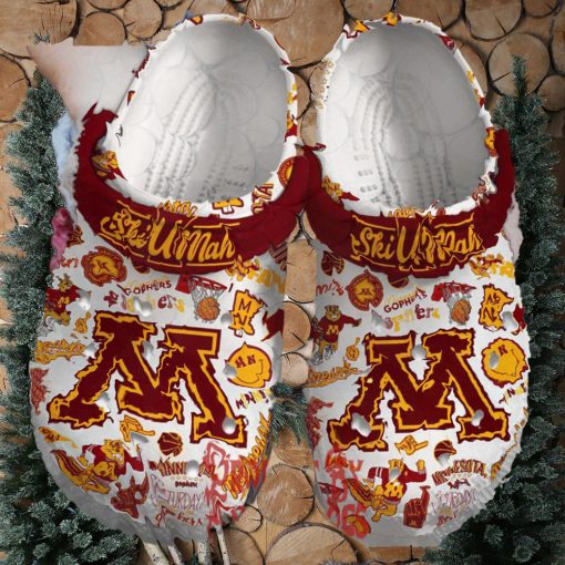 Minnesota Golden Gophers Ski U Mah Basketball Crocs Shoes