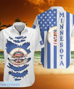 Minnesota Hawaiian Shirt Honor Flag State Of Minnesota Clothing Patriotic Apparel Unique