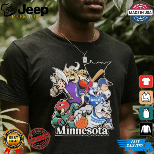 Minnesota Sports Teams Mascots Vintage T shirt