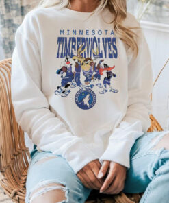 Minnesota Timberwolves Looney Tunes characters NBA basketball shirt
