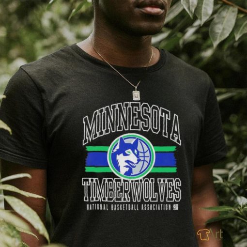 Minnesota Timberwolves National Basketball Association striped logo shirt