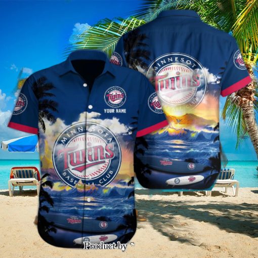 Minnesota Twins Custom Name Casual Full Print Hawaiian Shirt