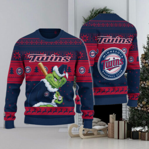 Minnesota Twins Grinch Christmas Ugly Sweater