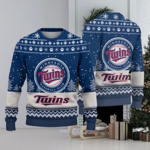Minnesota Twins Logo Christmas Wool Sweater