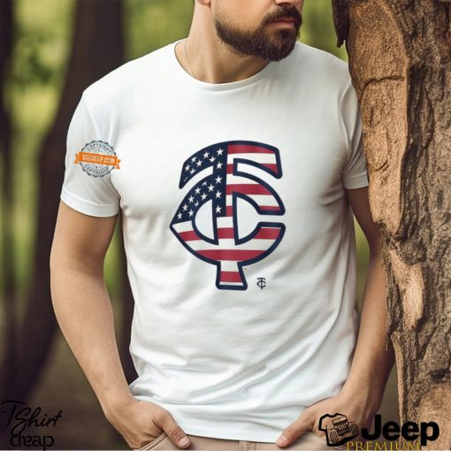 Minnesota Twins T C logo x Flag of the United States shirt