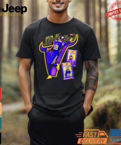 Minnesota Vikings 18 Justin Jet Jefferson Retro Graphic Shirt