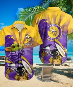 Minnesota Vikings Baby Yoda Hawaiian shirt For Fans Full Printing Hawaiian Shirt