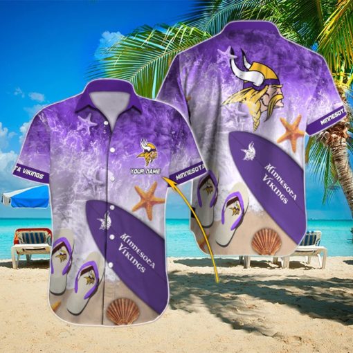 Minnesota Vikings Custom Name Street Style All Over Print Hawaiian Shirt