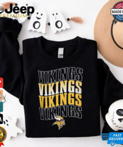 Minnesota Vikings Four Team Name Logo Fleece Shirt