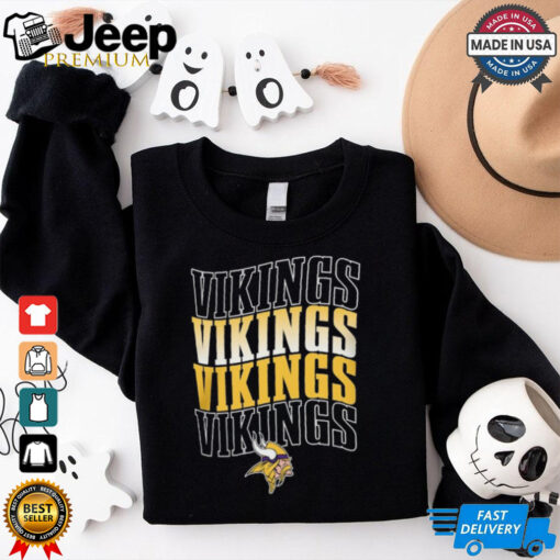 Minnesota Vikings Four Team Name Logo Fleece Shirt