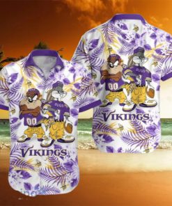Minnesota Vikings Hawaiian Shirt Taz and Bugs For NFL Team