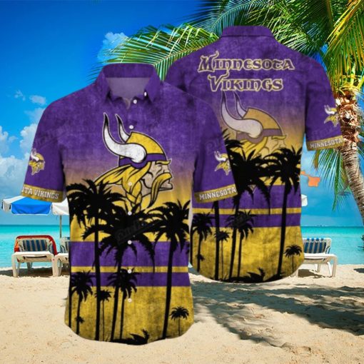 Minnesota Vikings Men’s Summer Beach Hawaiian Shirt Casual Board Shorts Suit