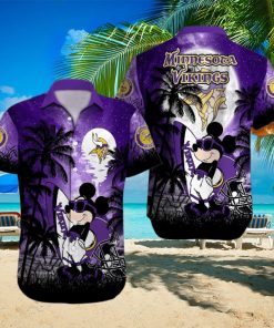 Minnesota Vikings Mickey Mouse Full Printing 3D Hawaiian Shirt