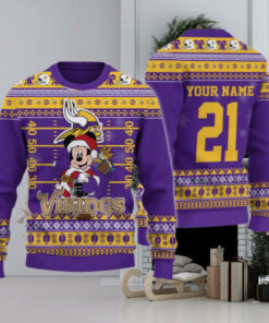 Minnesota Vikings Mickey Mouse Santa Ugly Christmas Sweater