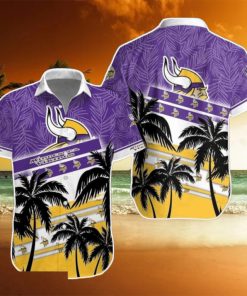 Minnesota Vikings NFL Hawaiian Shirt Palm Trees Pattern New Design For Fans