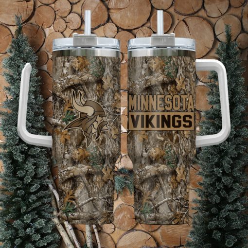 Minnesota Vikings NFL Hunting Tumbler Stanley Tumbler 40oz