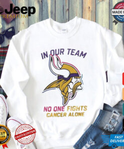 Minnesota Vikings NFL In Our Team No One Fights Cancer Alone 2024 T shirt