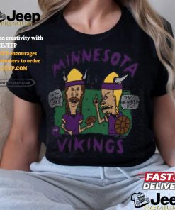 Minnesota Vikings NFL x Homage x Beavis and Butt Head Unisex Tri Blend T Shirt