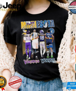 Minnesota Vikings Tarkenton, Jefferson X Minnesota Timberwolves Garnett, Edwards Shirt